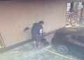 Homem prende cão em carro estacionado e motorista arrasta animal sem perceber em SC; VÍDEO